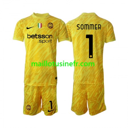 Maillot de Foot Inter Milan Yann Sommer 1 Extérieur Gardien 2024-25 - Enfant